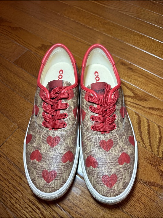 Coach Shoes - Coach Citysole Logo Heart Love Red Sneakers- Rare- 9.5